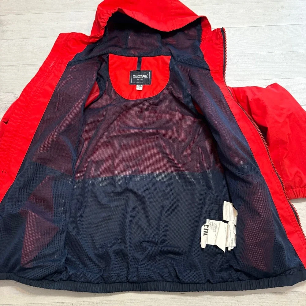 Regatta Great Outdoors kids red navy rain waterproof jacket 11/12‎